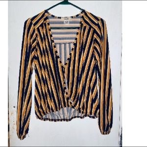 Striped Long Sleeve Blouse